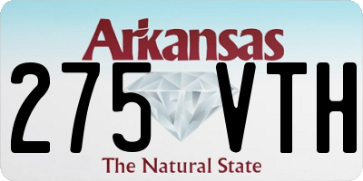 AR license plate 275VTH