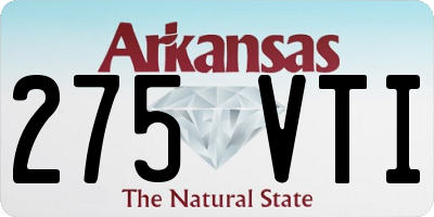 AR license plate 275VTI