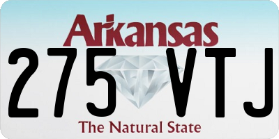 AR license plate 275VTJ