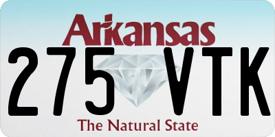 AR license plate 275VTK
