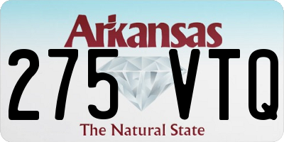 AR license plate 275VTQ