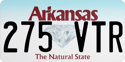 AR license plate 275VTR
