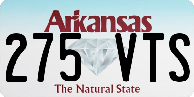 AR license plate 275VTS