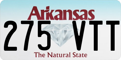 AR license plate 275VTT