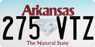 AR license plate 275VTZ