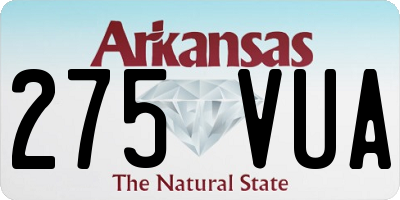 AR license plate 275VUA
