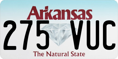 AR license plate 275VUC