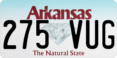 AR license plate 275VUG