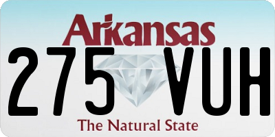AR license plate 275VUH