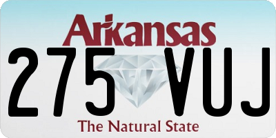 AR license plate 275VUJ
