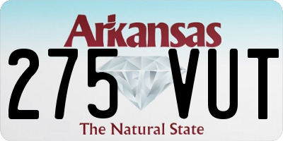 AR license plate 275VUT