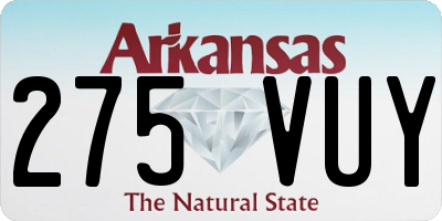 AR license plate 275VUY