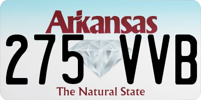 AR license plate 275VVB