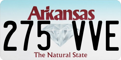AR license plate 275VVE