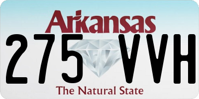 AR license plate 275VVH