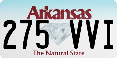 AR license plate 275VVI
