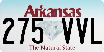 AR license plate 275VVL
