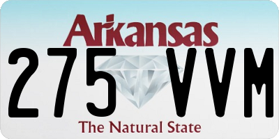 AR license plate 275VVM