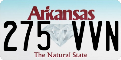 AR license plate 275VVN