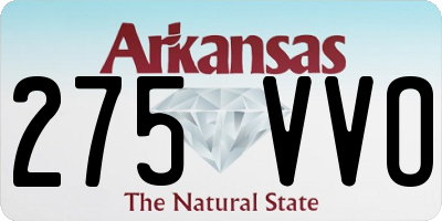 AR license plate 275VVO