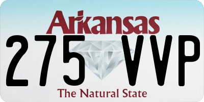AR license plate 275VVP
