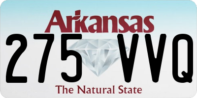 AR license plate 275VVQ