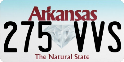 AR license plate 275VVS