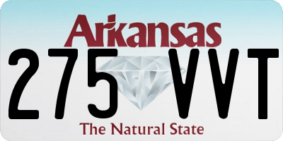 AR license plate 275VVT