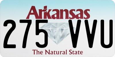 AR license plate 275VVU