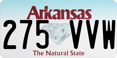 AR license plate 275VVW