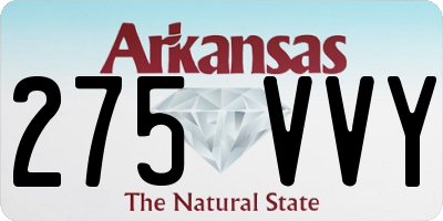 AR license plate 275VVY