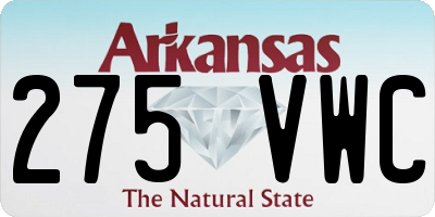AR license plate 275VWC