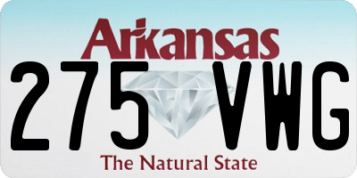 AR license plate 275VWG
