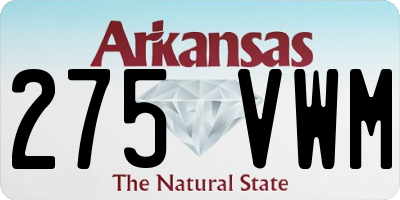 AR license plate 275VWM