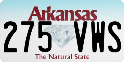 AR license plate 275VWS