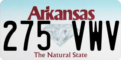 AR license plate 275VWV
