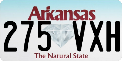 AR license plate 275VXH