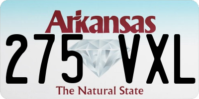 AR license plate 275VXL