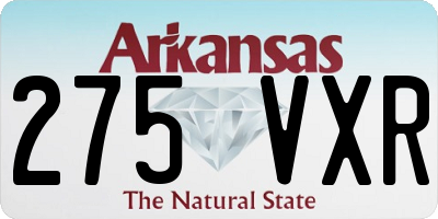 AR license plate 275VXR