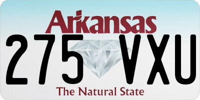 AR license plate 275VXU