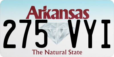 AR license plate 275VYI