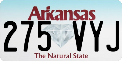 AR license plate 275VYJ