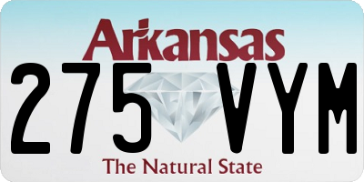 AR license plate 275VYM