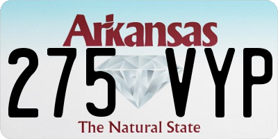 AR license plate 275VYP