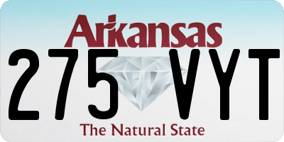 AR license plate 275VYT