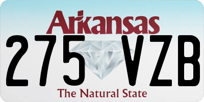 AR license plate 275VZB