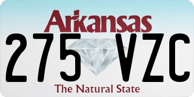 AR license plate 275VZC