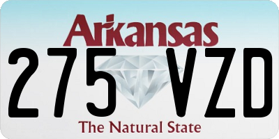AR license plate 275VZD