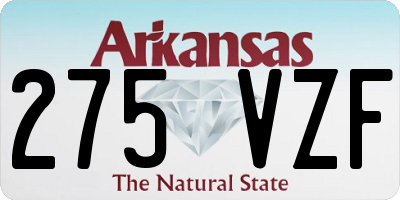 AR license plate 275VZF