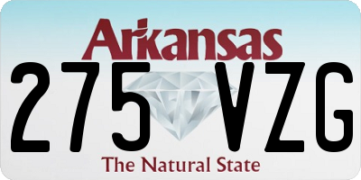 AR license plate 275VZG